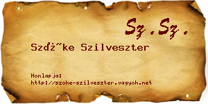 Szőke Szilveszter névjegykártya