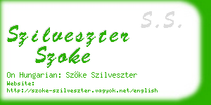 szilveszter szoke business card